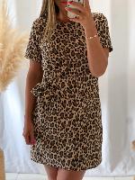Robe Camilya courte  (léopard)