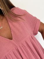 Robe Combi Ophélie (rose)