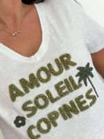 Tee shirt "Soleil copines" (vert)