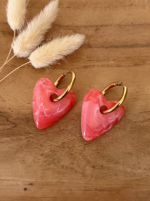 Boucles d’oreilles Tess (corail)