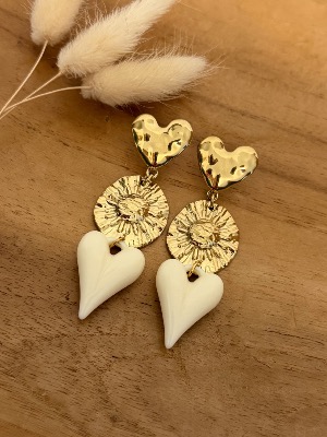 Boucles d’oreilles Abbie (écru)