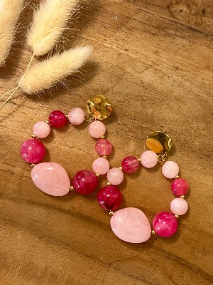 Boucles d’oreilles Calypso (fushia)