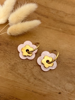 Boucles d’oreilles Aurelia (rose bébé)
