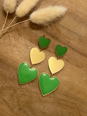 Boucles d’oreilles Romy (vertes)