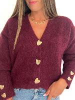 Gilet Cléa (bordeaux)