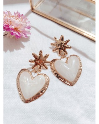 Boucles d’oreilles Blandine (blanc)
