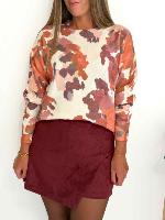 Jupe short Betty (bordeaux)
