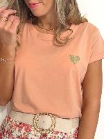 Tee shirt Heart (rose corail)