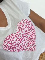 Tee Shirt "coeur" (fushia)