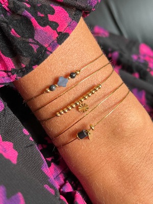 Bracelet semainier Nina (noir)