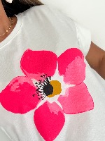 Tee shirt Fleur (rose)
