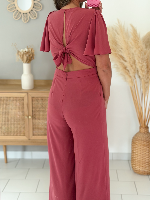 Combi pantalon Clara (vieux rose)