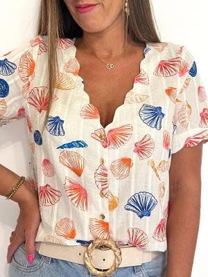 Blouse Coquillages (CURVY)