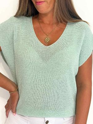 Top Capucine (vert d'eau)