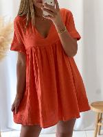 Robe Combi Ophélie (corail)