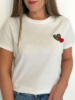 Tee shirt Coeur léo (blanc)