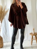 Manteau/cape Estelle (chocolat)