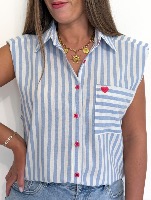 Blouse Olympe (bleu)