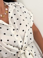 Robe Romane (blanche à pois)