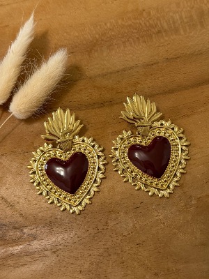 Boucles d’oreilles Zola (bordeaux)