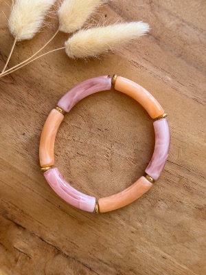 Bracelet Titia (abricot/rose)