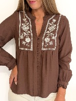 Blouse Esma (chocolat)
