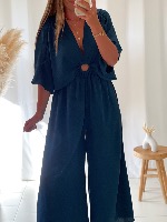 Combi pantalon Léa (bleu canard)