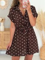 Robe Romane (chocolat à pois)