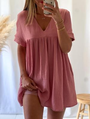 Robe Combi Ophélie (rose)