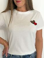 Tee shirt Coeur léo (blanc)