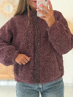 Veste réversible Adriana (burgendy)  