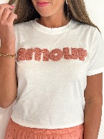 Tee shirt Amour (vieux rose)