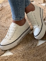 Baskets broderie basses