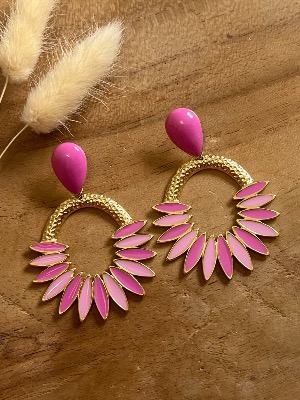 Boucles d’oreilles Maelle (rose)