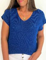 Top Capucine (bleu roi)