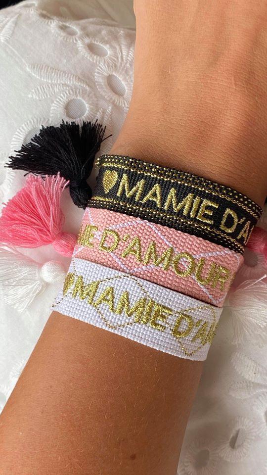 Bracelet inscription Mamie d'amour