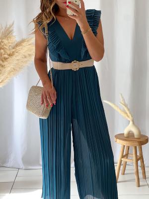 Combi pantalon Giulia (Bleu canard)
