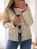 Imperméable Stan court réversible (chocolat/ or)