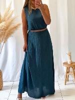 Ensemble Rosa (bleu canard)