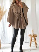 Manteau/cape Estelle (taupe)