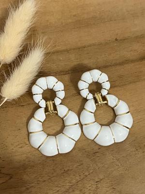 Boucles d’oreilles Amélie (blanches)