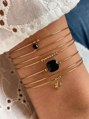 Bracelet semainier perle (noir)