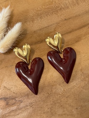 Boucles d’oreilles Garance (bordeaux)