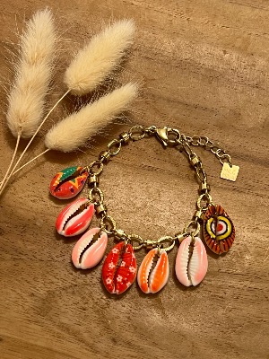 Bracelet coquillages (multicolore imprimé)