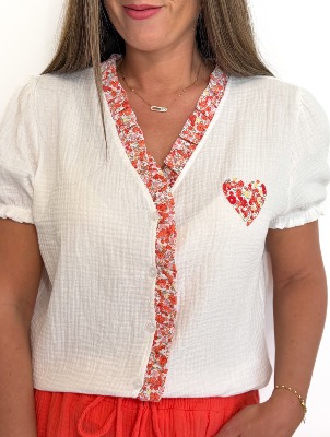 Chemise Candice (corail)