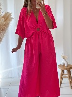 Combi pantalon Léa (fushia)