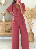Combi pantalon Clara (vieux rose)