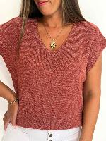 Top Capucine (vieux rose)