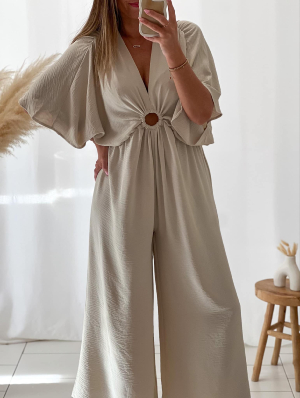 Combi pantalon Léa (Beige)