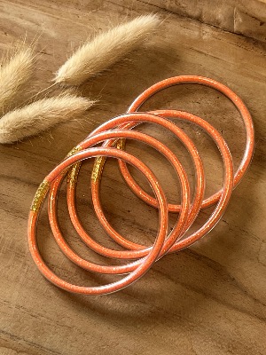 Bracelets joncs tibétains (orange)